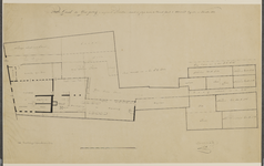 216581 Plattegrond van het gebouwencomplex van de ijzergieterij met een aantal aangrenzende percelen, gelegen buiten de ...